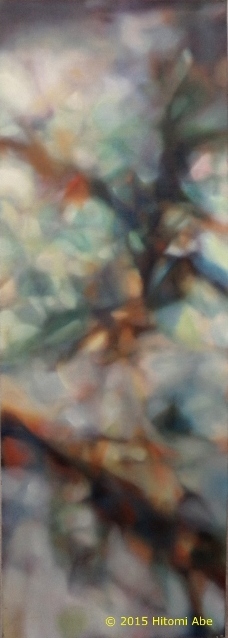 Wonder III &copy;  2013 Hitomi, oil on canvas, 40 x 120 cm